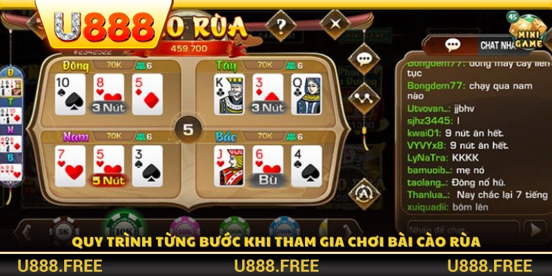 Quy trình chơi bài cào rùa với các bước đơn giản