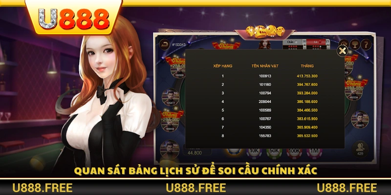 Theo dõi bảng kết quả của các ván trước