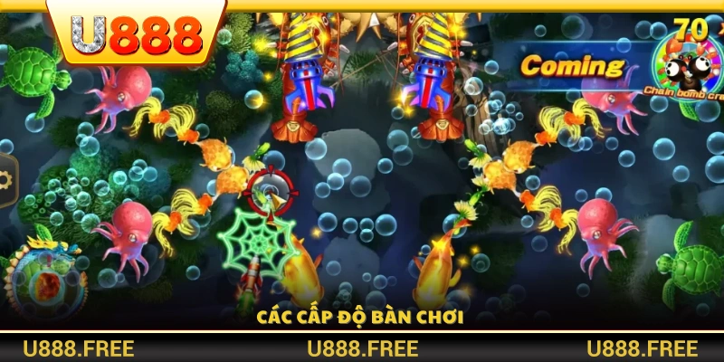 Hệ thống bàn chơi được chia theo nhiều cấp độ