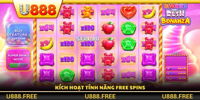 Kích hoạt tính năng Free Spin để tăng cơ hội nhân thưởng 